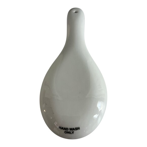 Bonaire Souvenir Ceramic Spoon Rest – Pink Flamingos Tropical Flowers – @giftcor - Picture 4 of 5